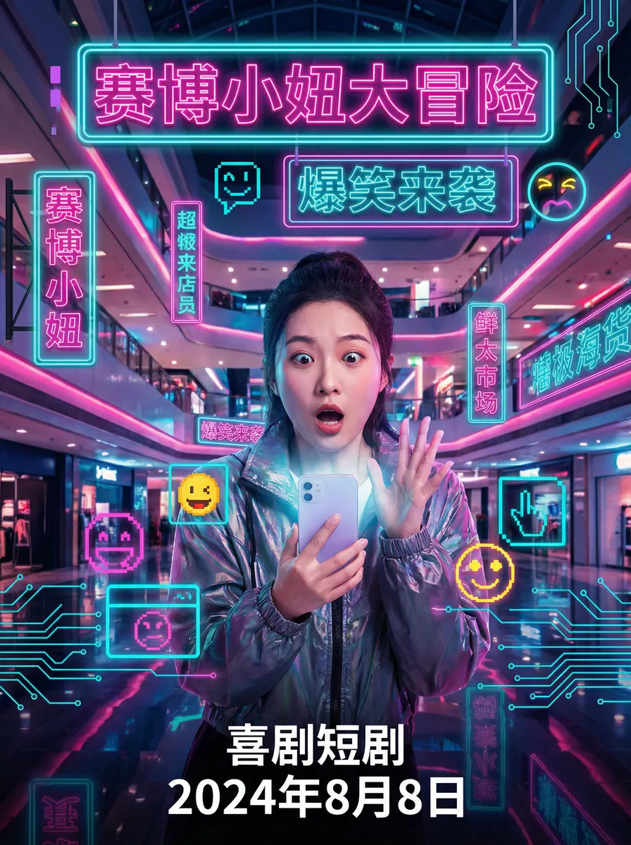 性欧美z00人猪 搞笑喜剧短剧 - 赛博小妞大冒险海报